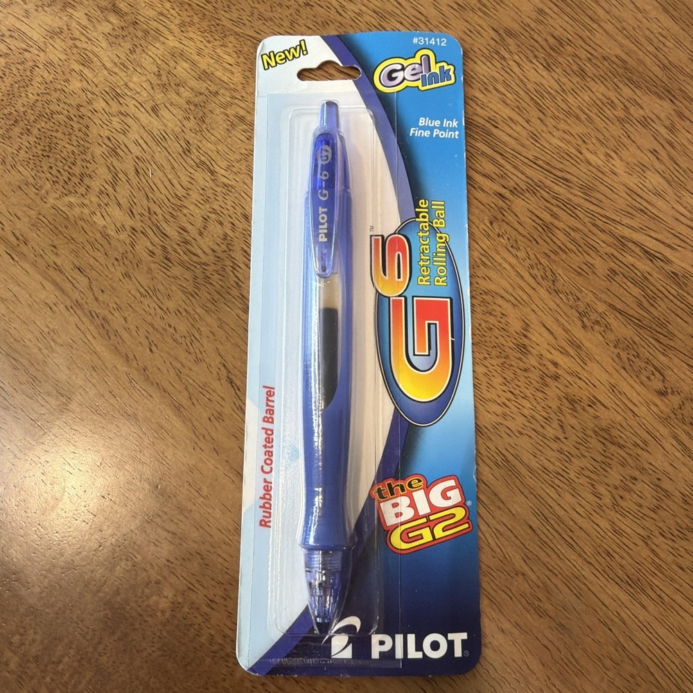 Pilot G6 The Big G2 Gel Rollerball Pen Fine Point Retractable Rubber Barrel NOS